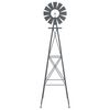 vidaXL Windmill Grey 84 x 68 x 245 cm Iron