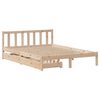 vidaXL Bed Frame without Mattress 135x190 cm Double Solid Wood Pine