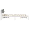 vidaXL Bed frame White and light grey 140 x 190 cm Solid pine wood