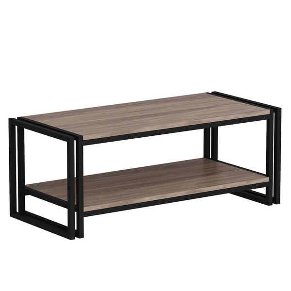 Homemania Coffee Table Lesa 102x45x40cm Black and Walnut