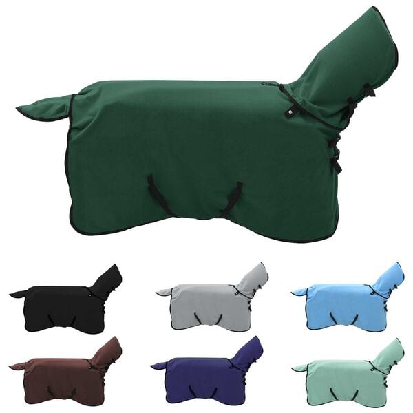 vidaXL Horse Blanket Full Dark Green Polyester