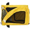 vidaXL Pet Bike Trailer Yellow Oxford Fabric and Iron