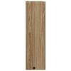 vidaXL Bathroom Mirror Cabinet with LED Light Oak 60x13x52 cm