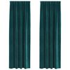 vidaXL Blackout Curtains 2 pcs Dark Green 140 x 260 cm Velvet