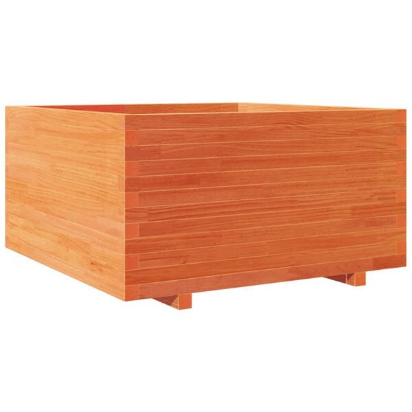 vidaXL Garden Planter Wax Brown 90x90x49.5 cm Solid Wood Pine