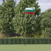vidaXL Bulgaria Flag and Pole 5.55 m Aluminium