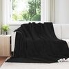 vidaXL Throw Blanket Black 240 x 270 cm Fleece