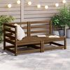vidaXL 2 Piece Garden Lounge Set Honey Brown Solid Wood Pine