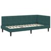 vidaXL Corner Bed Frame with Headboard Dark green 100 x 200 cm Velvet