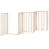 vidaXL Dog Gate with Door Foldable 6 Panels 300 cm Poplar Wood