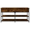 vidaXL Shoe Bench Smoked Oak 100x42.5x50 cm Engineered Wood