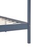 vidaXL Canopy Bed Frame without Mattress Grey Solid Wood 90x200 cm (283274+321989)