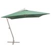vidaXL Hanging Parasol 300x300 cm Green Aluminium Pole