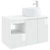 vidaXL Bathroom Furniture Set 2 pcs High Gloss White Engineered Wood