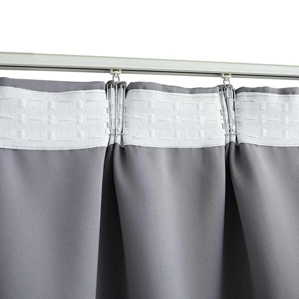 vidaXL Blackout Curtains with Hooks 2 pcs Grey 140x245 cm