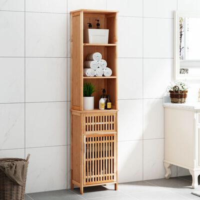 vidaXL Bathroom Cabinet 42x29x182 cm Solid Wood Walnut