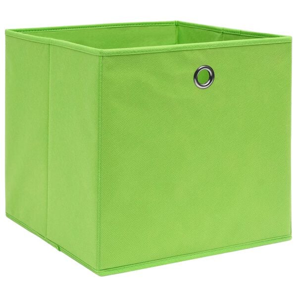 vidaXL Storage Boxes 4 pcs Non-woven Fabric 28x28x28 cm Green