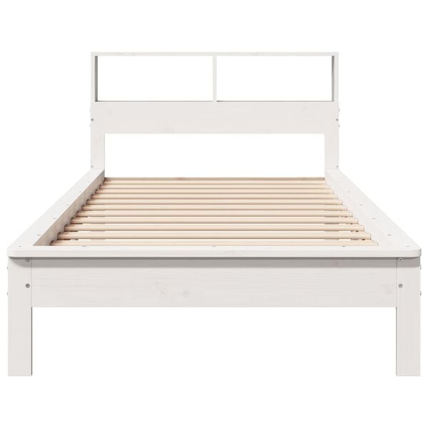 vidaXL Bookcase Bed without Mattress White 100x200 cm Solid Wood Pine