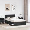vidaXL Bed Frame with Headboard Black 120 x 200 cm Engineered Wood