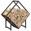 vidaXL Firewood Rack Black 60x25x60 cm Cold-rolled steel