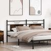 vidaXL Replace Headboard Smoked Oak 180 cm Engineered Wood and Steel