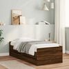 vidaXL Bed Frame without Mattress Brown Oak 75x190 cm Small Single Small Single