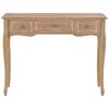 vidaXL Dressing Console Table with 3 Drawers Brown