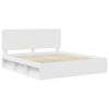 vidaXL Bed Frame with Headboard White 180 x 200 cm Solid Pine Wood