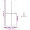 vidaXL Walk-In Shower Wall Folding Black 80 x 6.5 x 190 cm