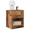 vidaXL Bedside Cabinet with Drawer Old Wood 40x34x50 cm