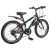 vidaXL Kids Bike 20'' 6-Speed for 6-11 Years Old Black