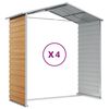 vidaXL Garden Shed Light Brown 191x385x198 cm Galvanised Steel
