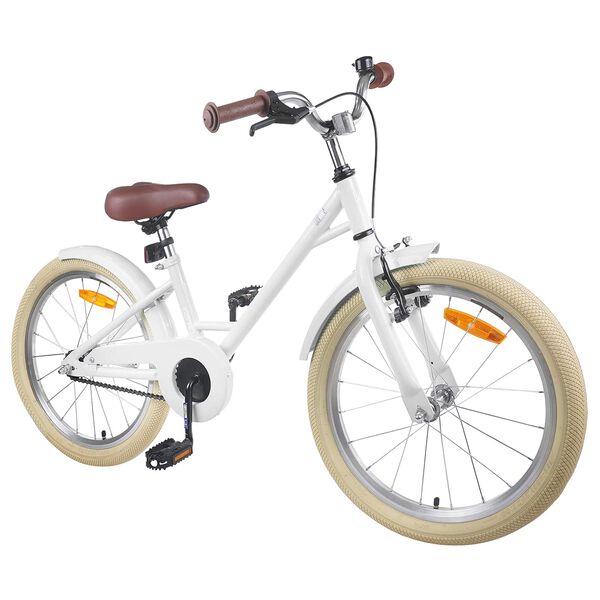 vidaXL Kids Bike 18'' for 5-7 Years Old White