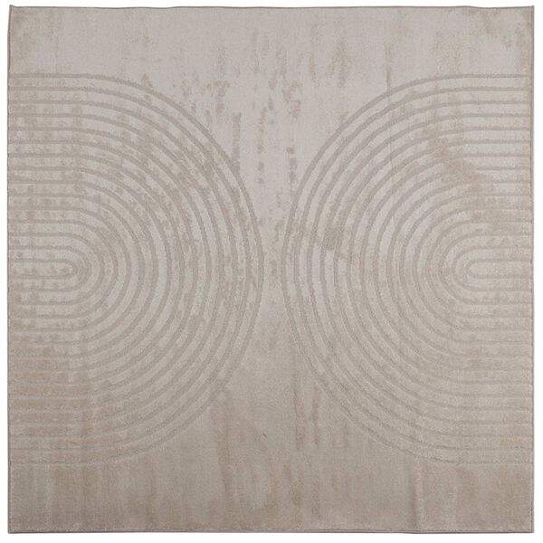 vidaXL Area Rugs Square HUARTE Beige 240 x 240 cm Polyester
