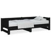 vidaXL Pull-out Day Bed without Mattress Black 2x(90x200) cm