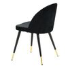 Venture Home Dining Chairs 2 pcs Velvet Velvet Black and Brass