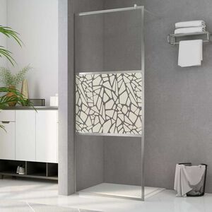 vidaXL Shower screens Silver 90 x 195 cm Glass and Aluminium