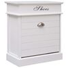 vidaXL Shoe Cabinet White 50x28x58 cm Paulownia Wood