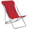 vidaXL Folding Beach Chairs 2 pcs Steel and Oxford Fabric Red
