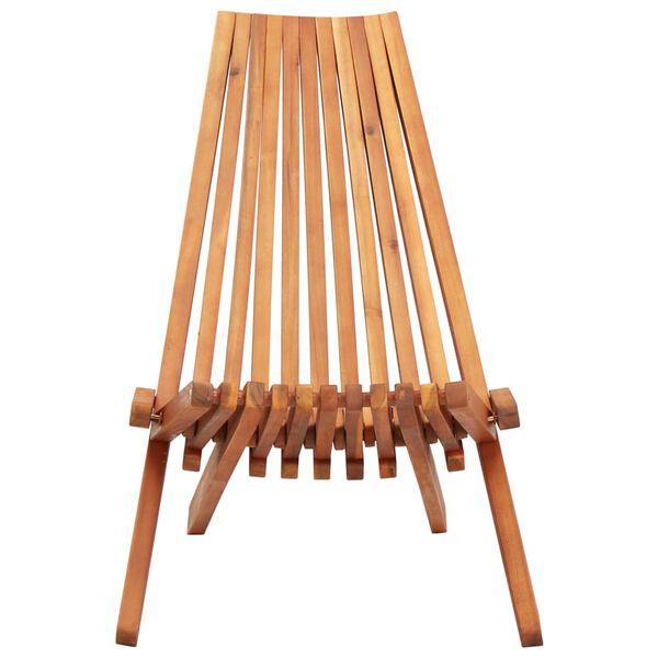 vidaXL Folding Outdoor Lounge Chair Solid Acacia Wood