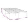 vidaXL Metal Bed Frame without Mattress White 135x190cm