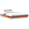 vidaXL Bed Frame without Mattress Wax Brown 135x190 cm Solid Wood Pine