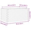 vidaXL Garden Planter White 90x60x46 cm Solid Wood Pine