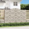 vidaXL Arched Gabion Baskets 7 pcs 300x50x200/220 cm Galvanised Iron