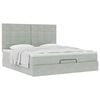 vidaXL Ottoman Bed with Mattresses Light Grey 160x200cm Velvet