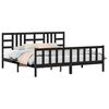 vidaXL Bed Frame without Mattress Black 200x200 cm Solid Wood Pine