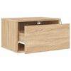 vidaXL Wall-mounted Bedside Cabinets with LED Lights 2 pcs Sonoma Oak