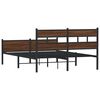 vidaXL Metal Bed Frame without Mattress Brown Oak 160x200 cm