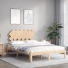 vidaXL Bed Frame without Mattress Double Solid Wood Pine