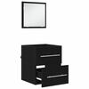 vidaXL Bathroom Furniture Set with Drawer Black 41 x 38.5 x 48 cm